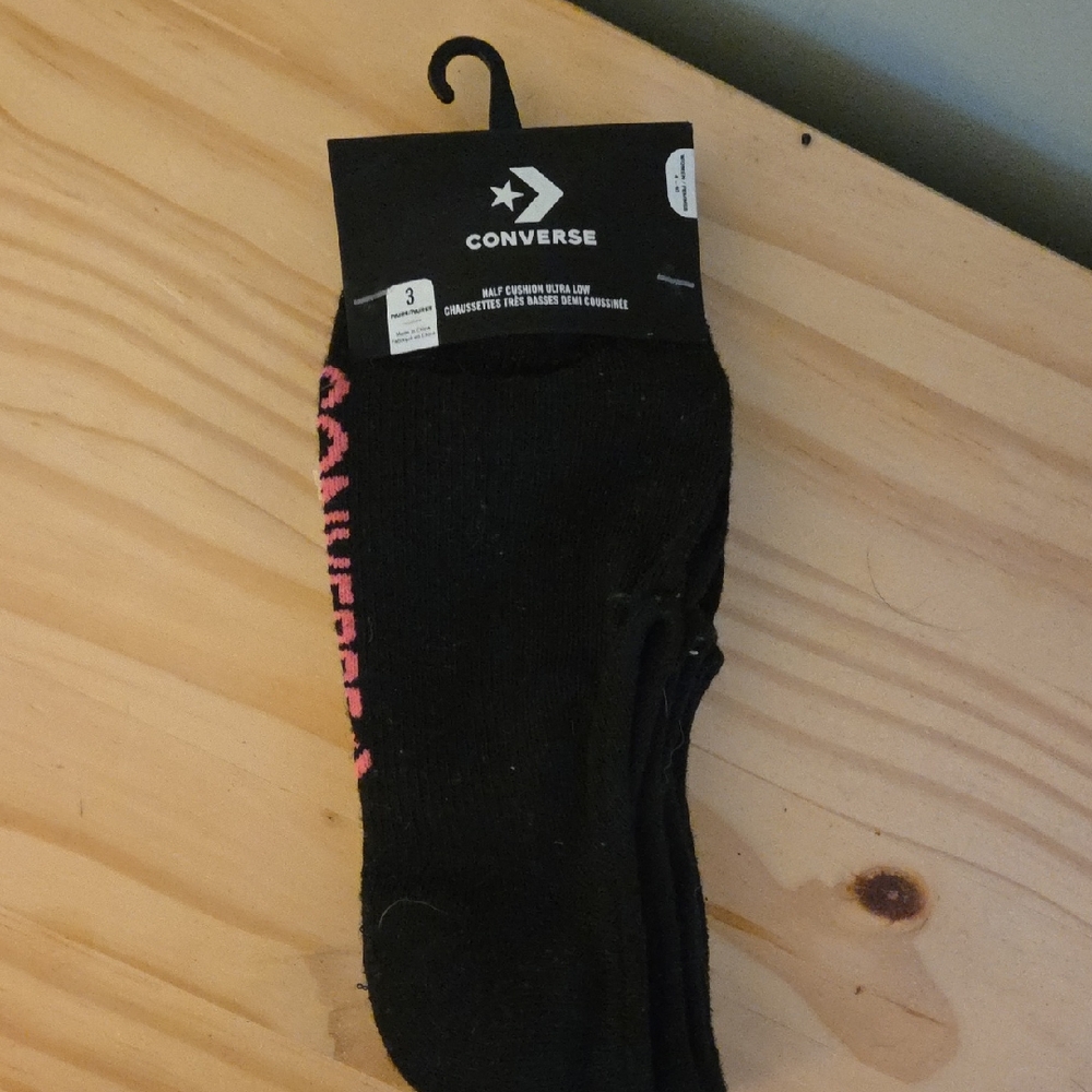 Converse Black and Pink Casual Socks